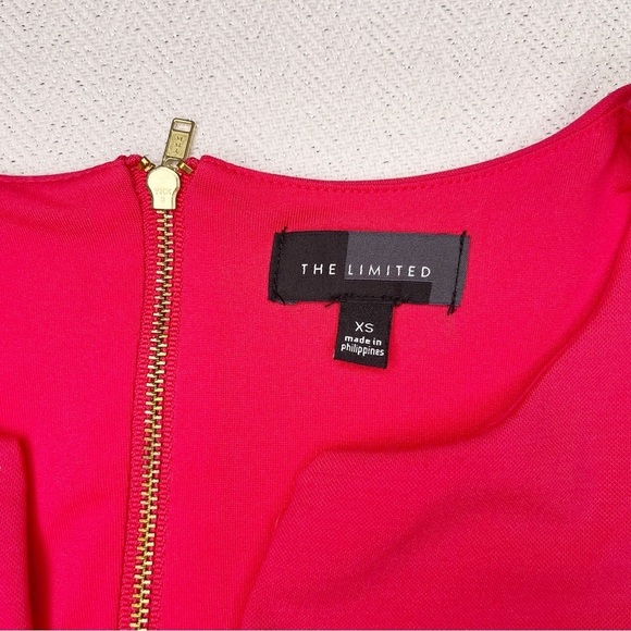 The Limited V-Neck Fit & Flare Skater Dress Hot Pink XS - Picture 8 of 9